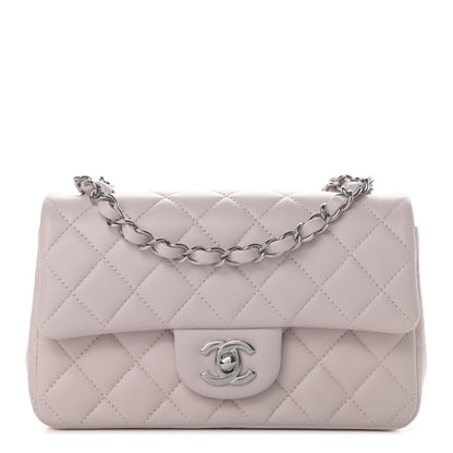 Chanel Lambskin Quilted Mini Rectangular Flap Light Purple 1 of 4