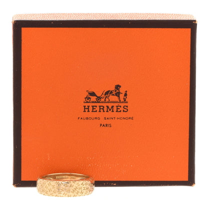 Hermes 18K Yellow Gold H Logo Band Ring 57 8 5 of 5
