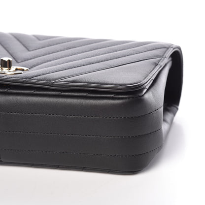 Chanel Calfskin Chevron Quilted Statement Flap Black 7 of 11