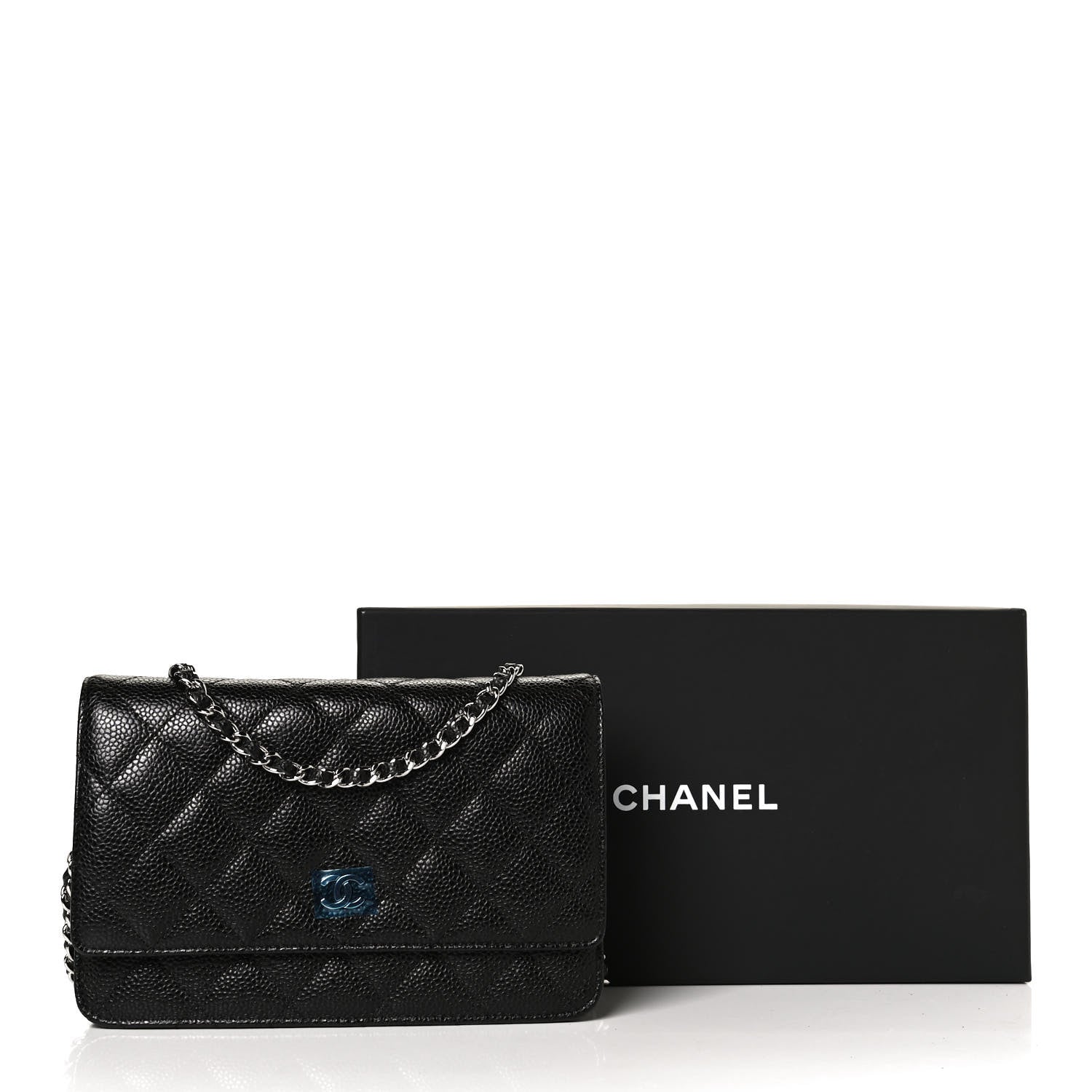 Chanel Caviar Quilted Wallet On Chain WOC Black 13 of 13