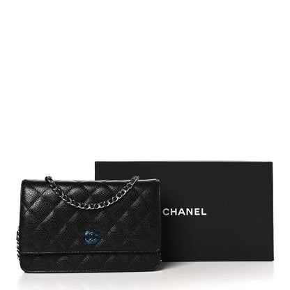 Chanel Caviar Quilted Wallet On Chain WOC Black 13 of 13