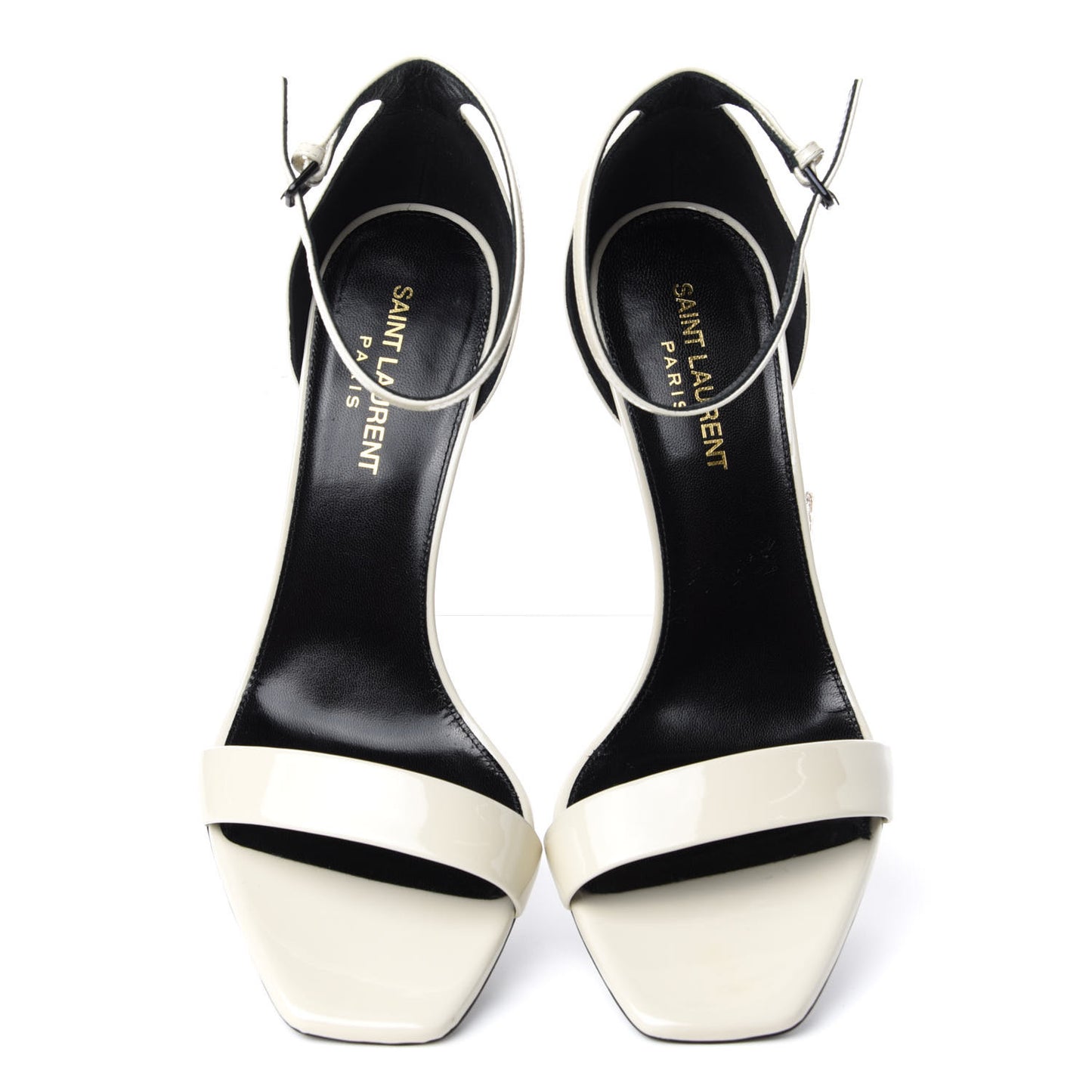Patent Calfskin Amber 85 Ankle Strap Sandals 38 Neutro