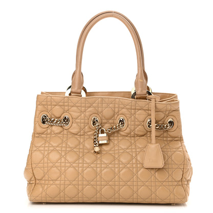 Christian Dior Lambskin Cannage Chri Chri Tote Beige 1 of 9