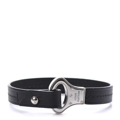 Louis Vuitton Calfskin Mens Archive Bracelet 19 Black 1 of 6