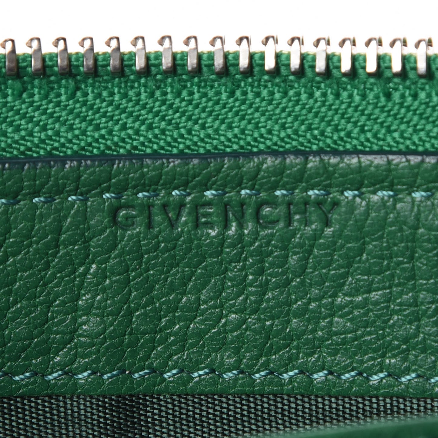 Sugar Goatskin Pandora Half Zip Long Wallet Green