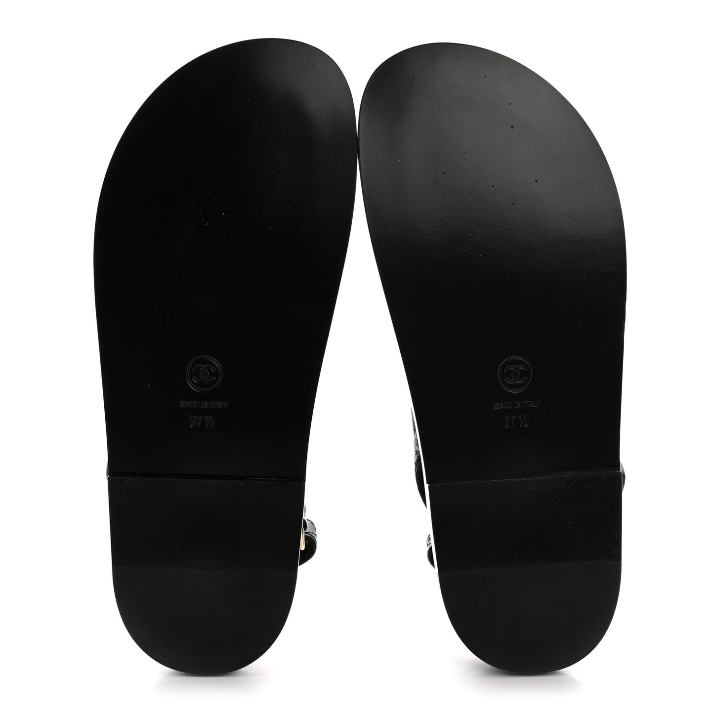 Grained Calfskin Velcro Dad Sandals 37.5 Black