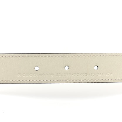 Gucci Calfskin Torchon Double G Chain 25mm Belt 85 34 Mystic White 4 of 4