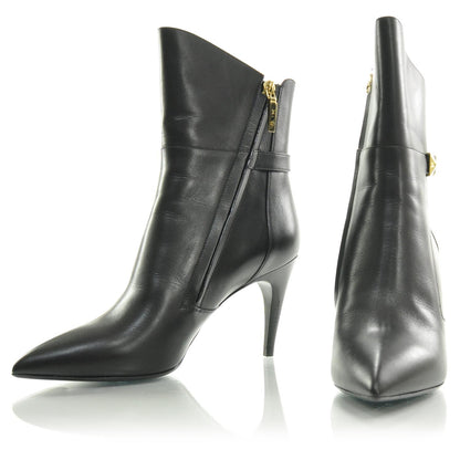 Louis Vuitton Leather Black High Heel Ankle Boots 38 1 of 8