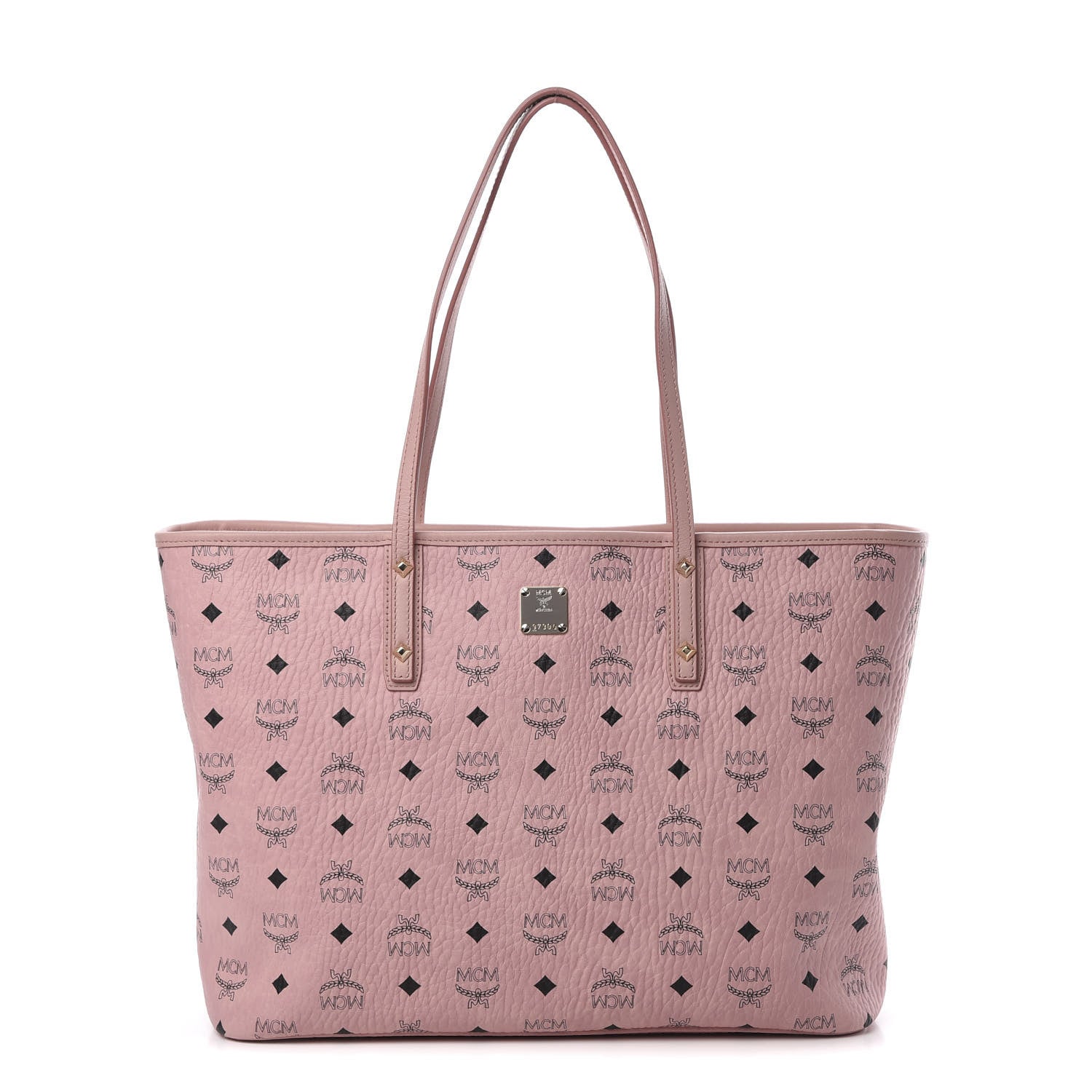 MCM Visetos Medium Anya Shopper Tote Soft Pink 1 of 10