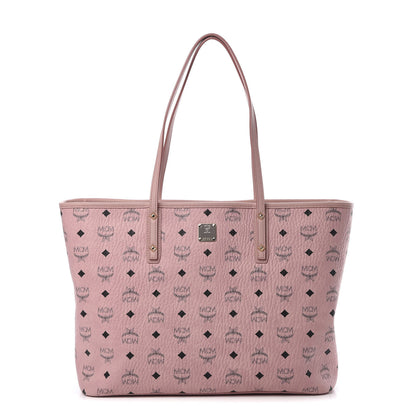 MCM Visetos Medium Anya Shopper Tote Soft Pink 1 of 10