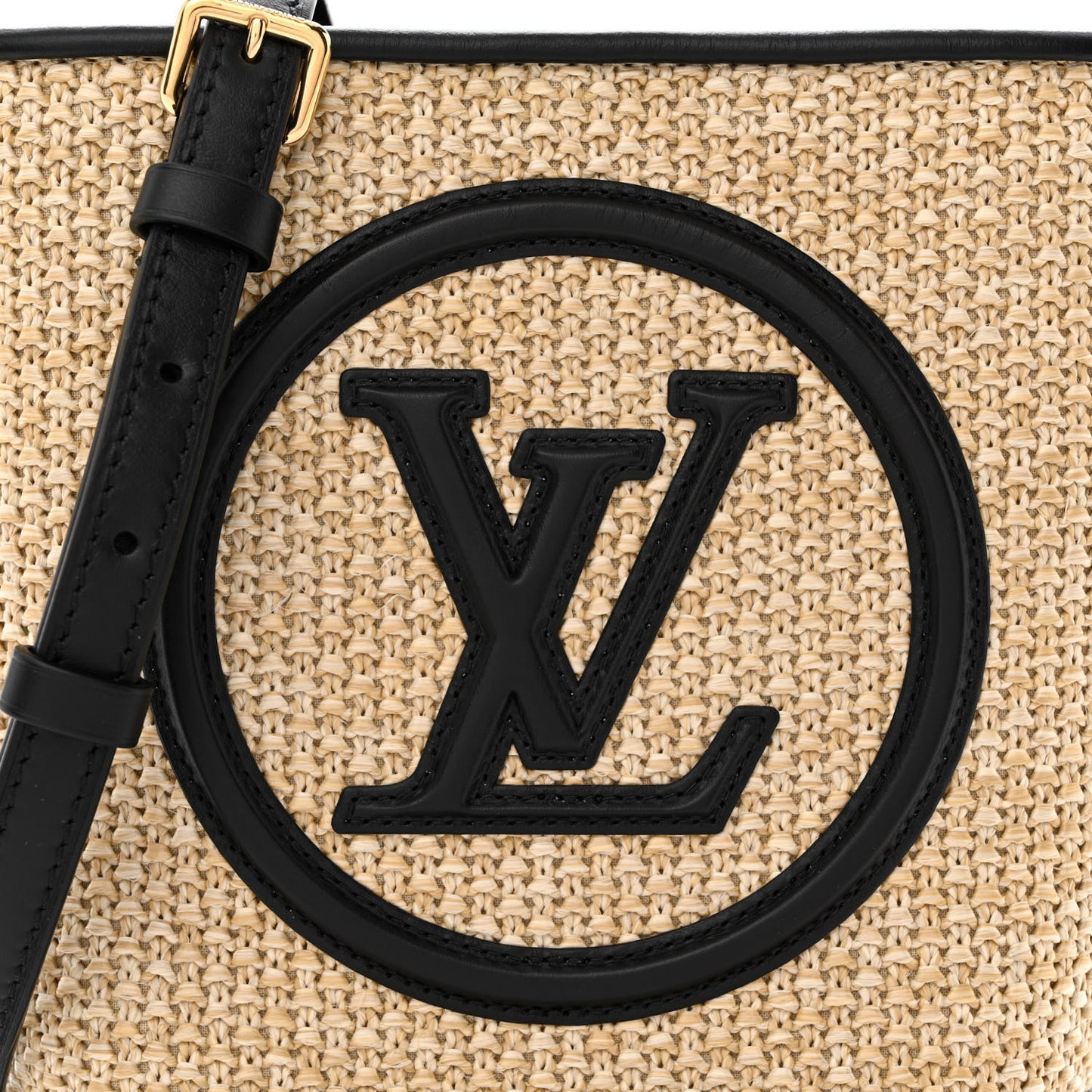 Raffia Petit Bucket Black
