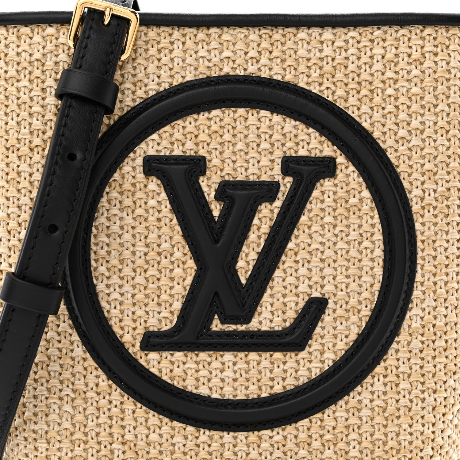 Louis Vuitton Raffia Petit Bucket Black 7 of 9