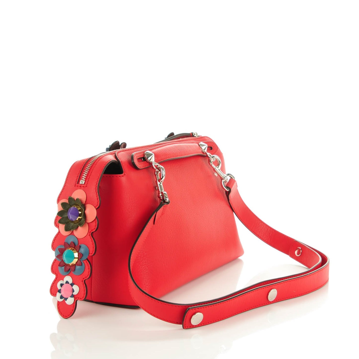Vitello Dolce Flowerland Studded Medium Fashion Show By The Way Boston Bag Red Multicolor