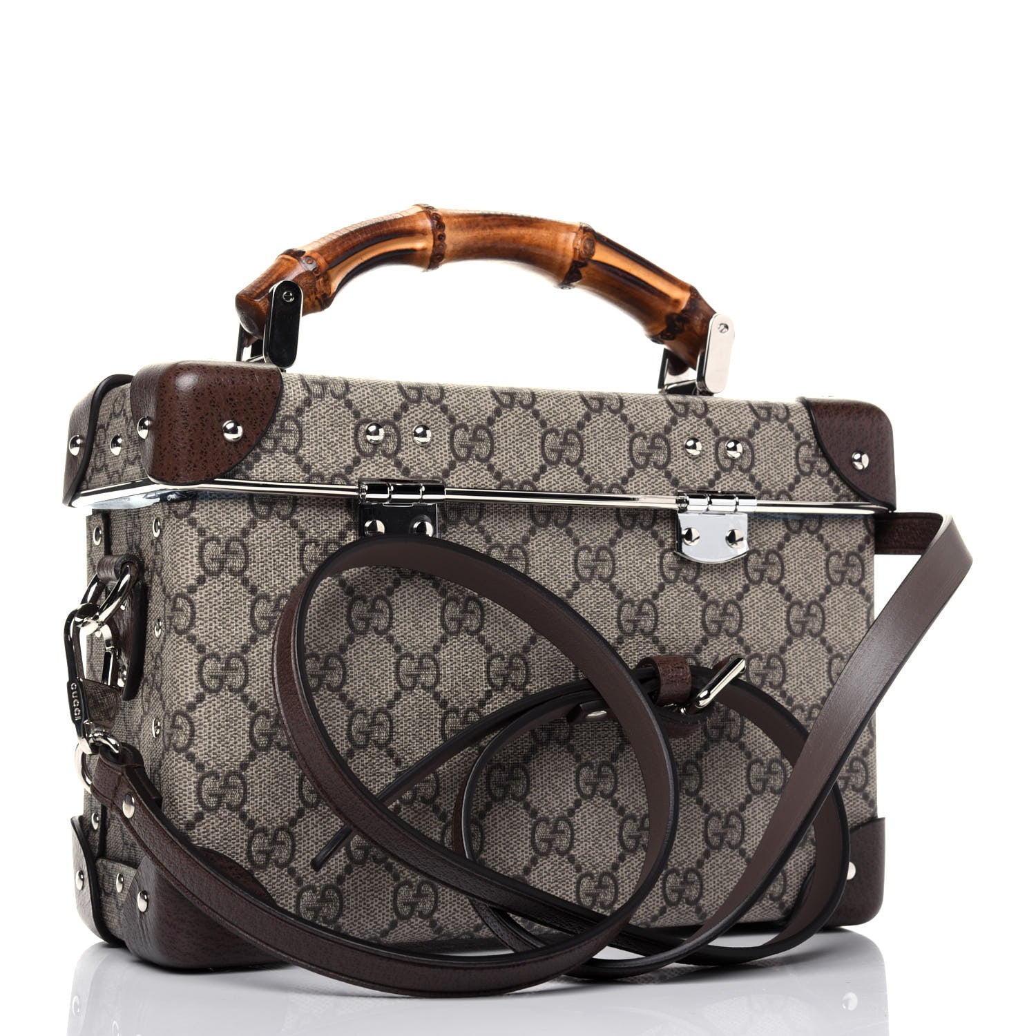 Gucci GG Supreme Monogram Globe-Trotter Beauty Case Brown 3 of 22