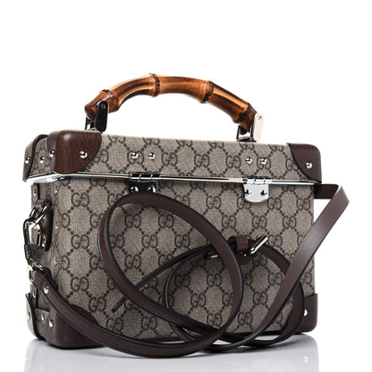 Gucci GG Supreme Monogram Globe-Trotter Beauty Case Brown 3 of 22