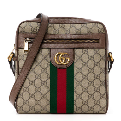 Gucci GG Supreme Monogram Web Small Ophidia Messenger Bag Brown 1 of 11