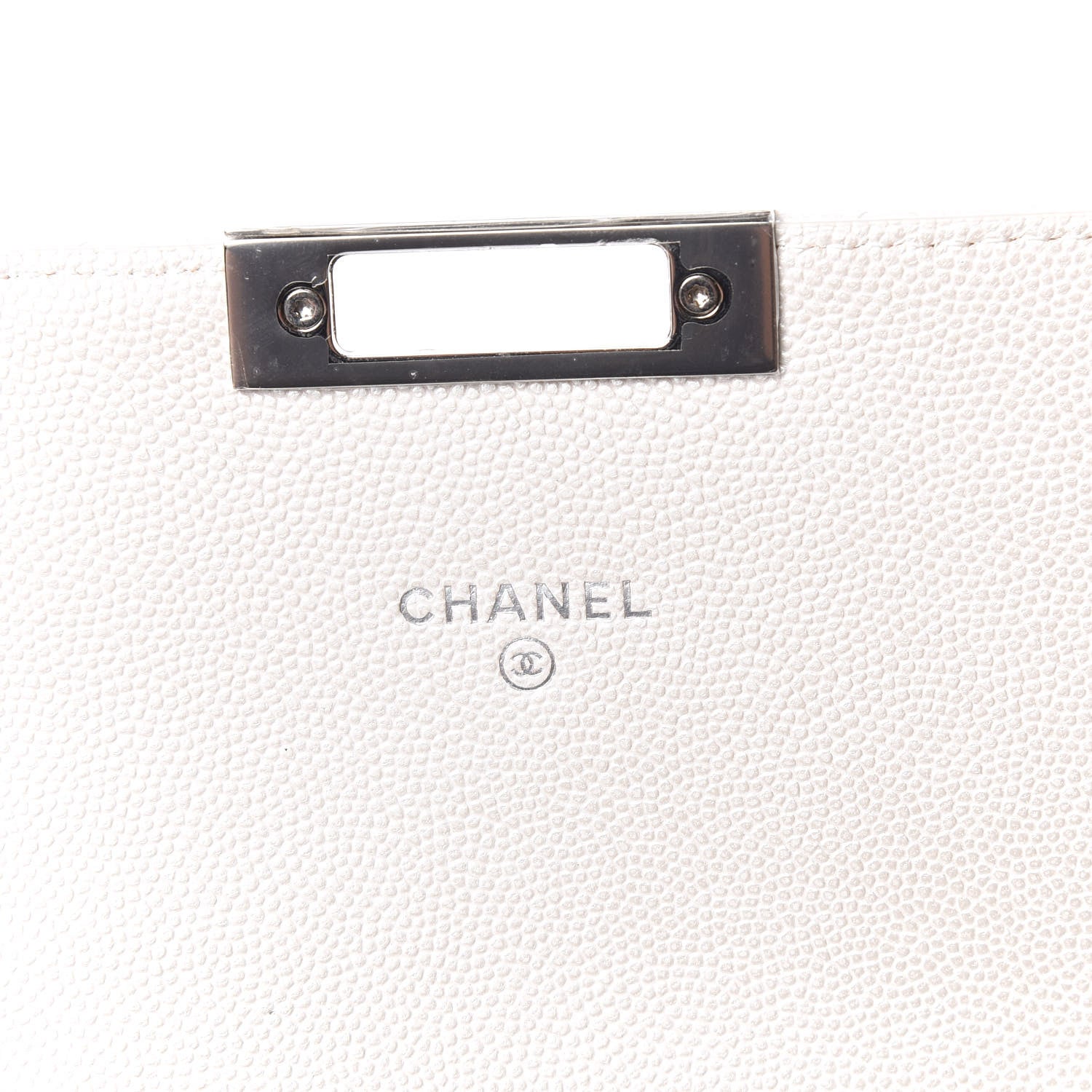 Chanel Caviar Quilted Medium Golden Class Pouch White 9 of 12