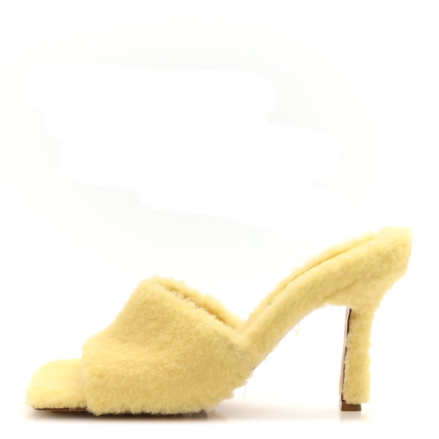 Bottega Veneta Cozy Fur Lido 90mm Mule Sandals 38.5 Lemonade 1 of 9