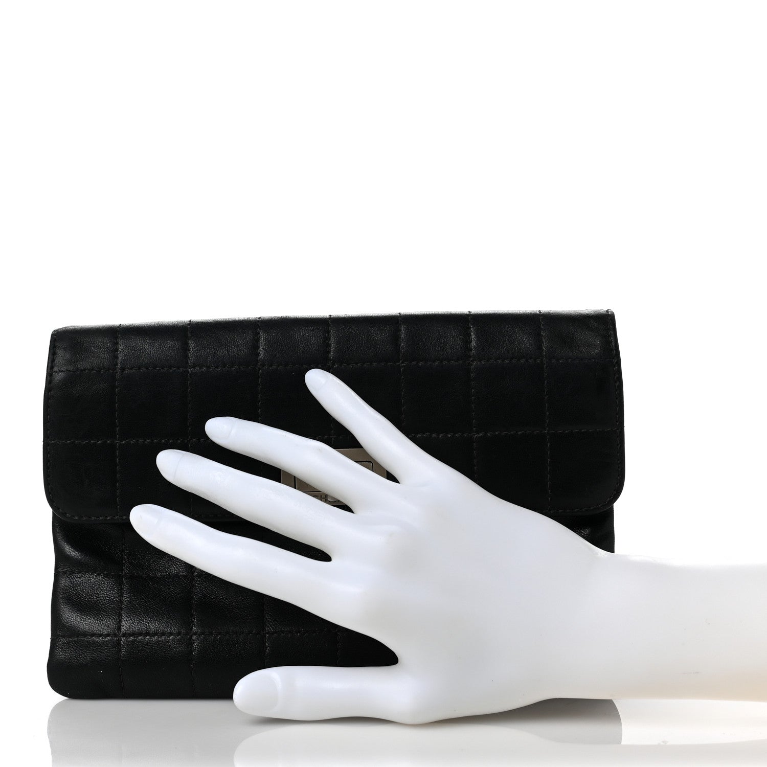 Chanel Lambskin Chocolate Bar Reissue Clutch Black 2 of 8