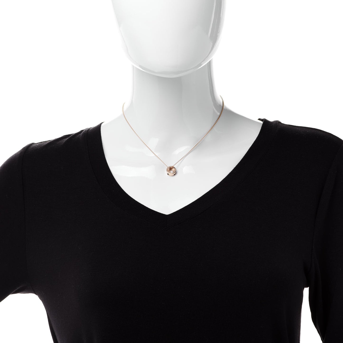 18K Yellow Gold Empreinte Pendant Necklace