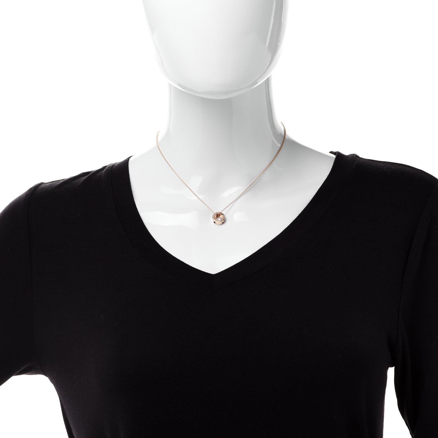 Louis Vuitton 18K Yellow Gold Empreinte Pendant Necklace 2 of 7