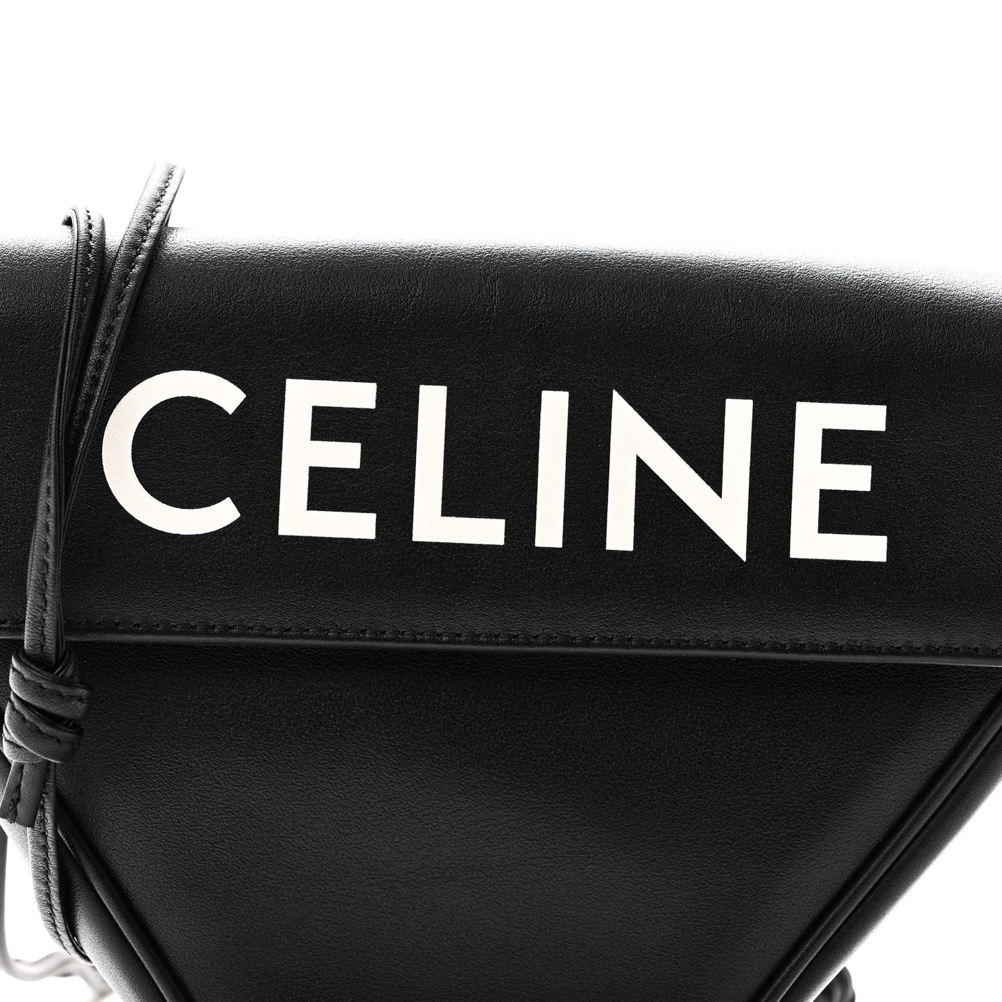 Smooth Calfskin Triangle Crossbody Bag Black