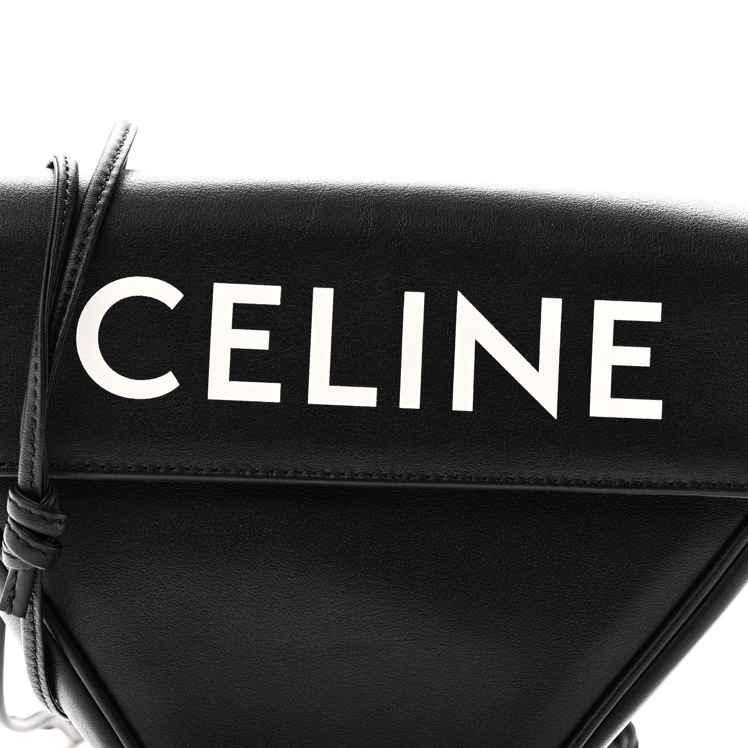 Celine Smooth Calfskin Triangle Crossbody Bag Black 8 of 10