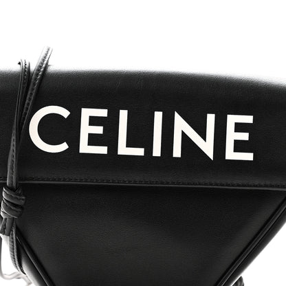 Celine Smooth Calfskin Triangle Crossbody Bag Black 8 of 10