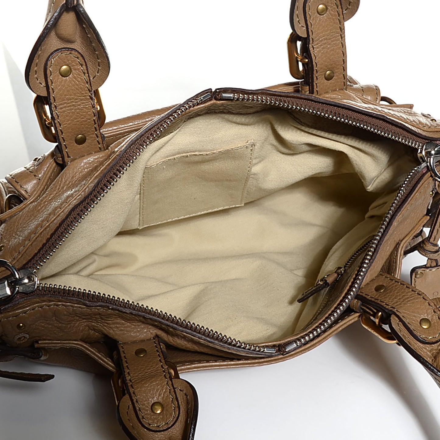 Leather Paddington Capsule Satchel Brown