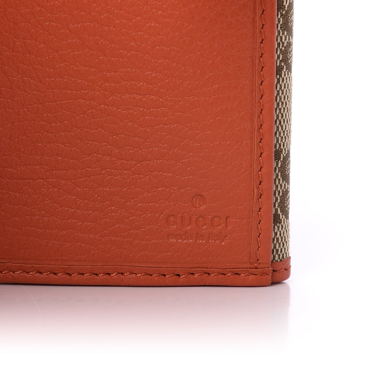 Gucci Monogram Cellarius Calfskin Miss GG Continental Wallet Beige Ebony New Dark Orange 6 of 10