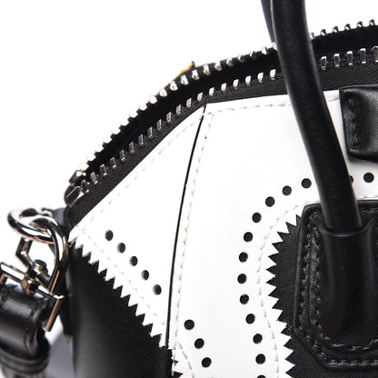 Givenchy Calfskin Brogue Mini Antigona Black White 11 of 11