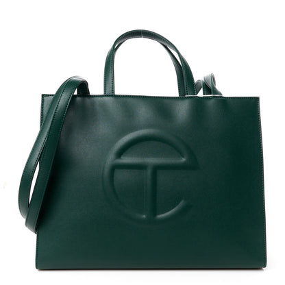 Telfar Vegan Leather Medium Shopping Bag Dark Olive 1 of 10
