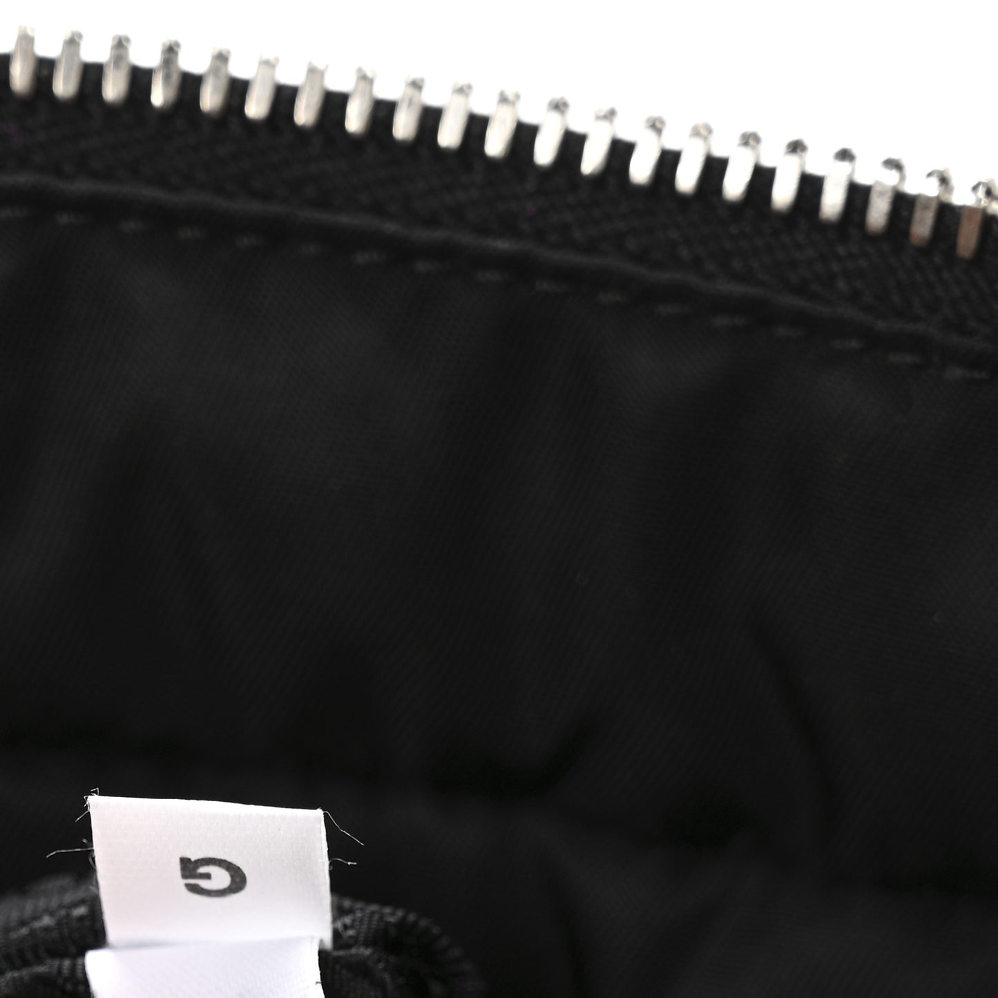 Re-Nylon Nappa Triangle Quilted Padded Double Handled Zip Pocket Tote Black