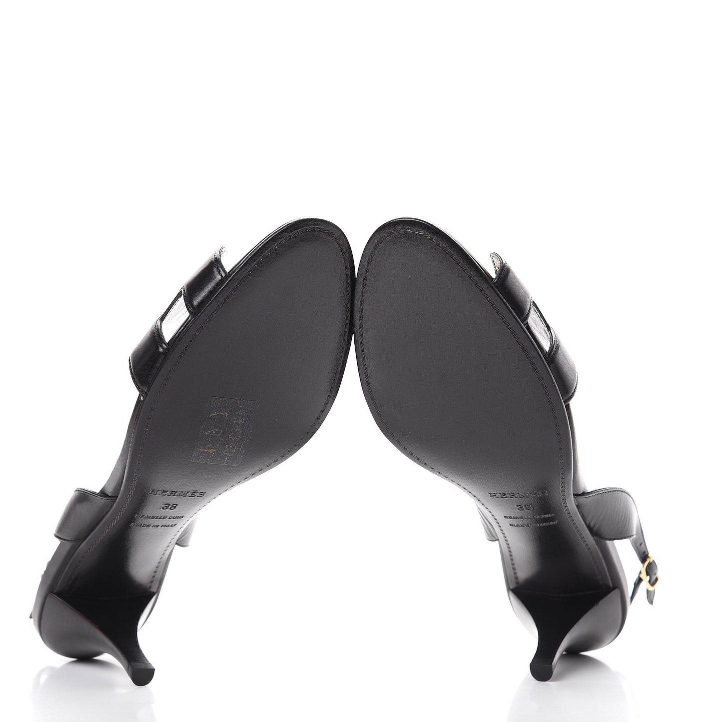 Calfskin Premiere Sandals 38 Black