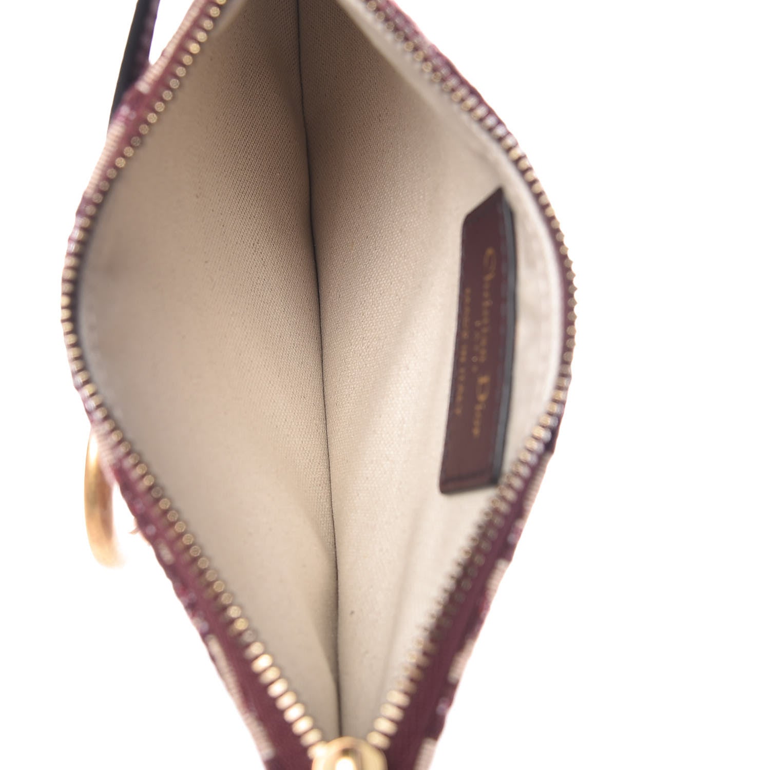 Christian Dior Oblique Saddle Clutch Burgundy 5 of 8