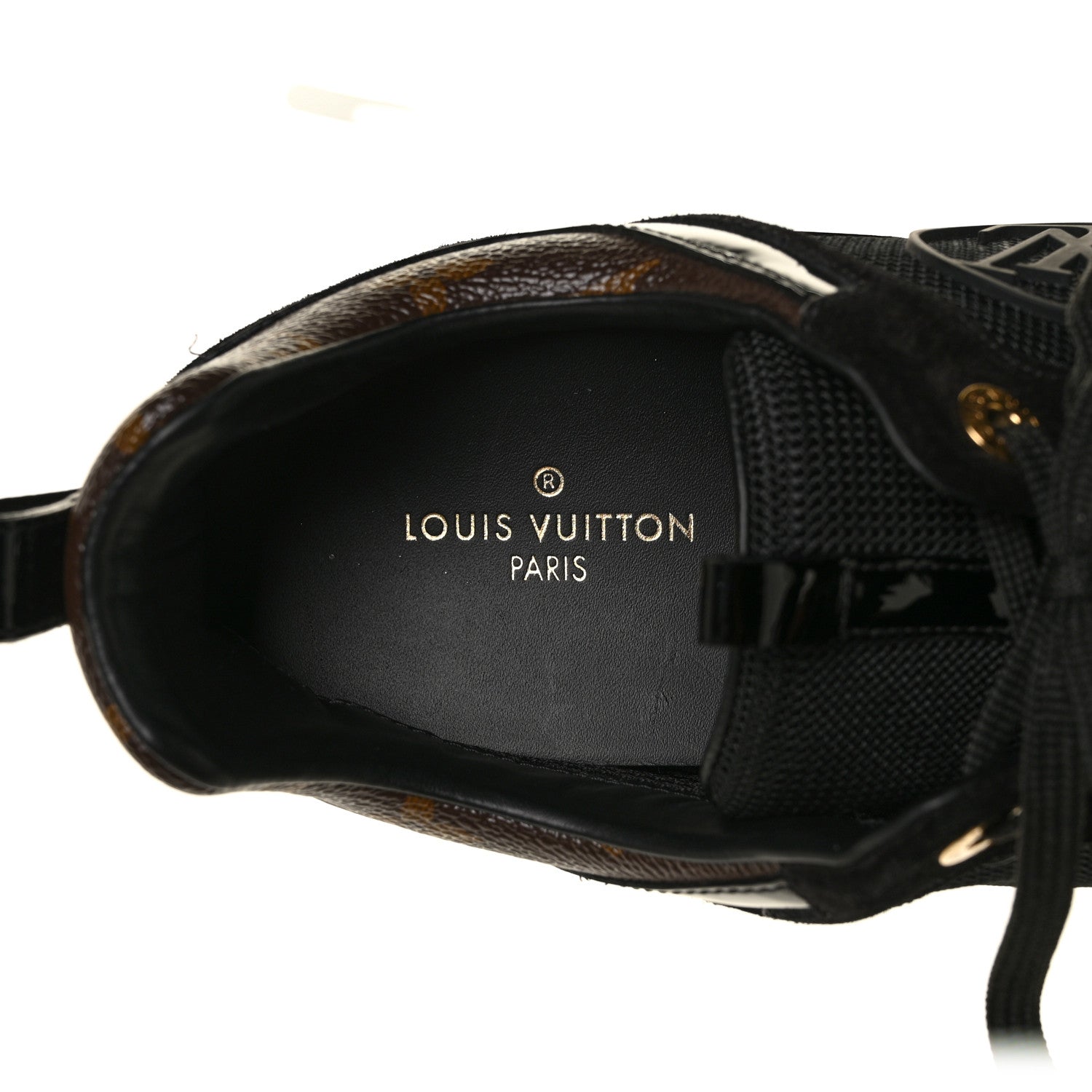 Louis Vuitton Suede Monogram Run Away Sneakers 40.5 Black 5 of 6