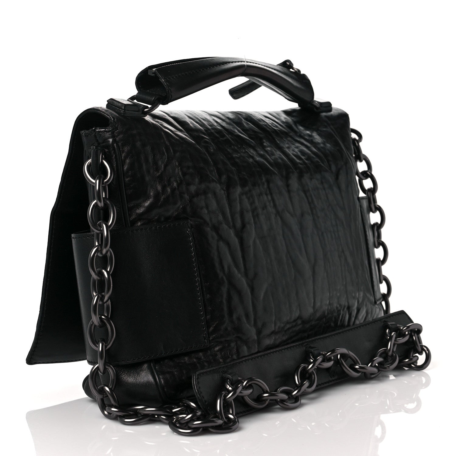 Givenchy Calfskin Cable Embossed Eve Shoulder Bag Black 3 of 8