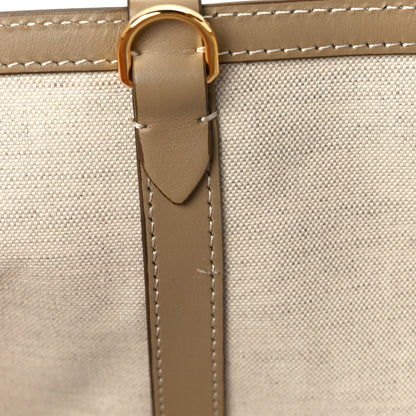 Burberry Cotton Canvas Mini Logo Horseferry Tote Bag Off White 15 of 15