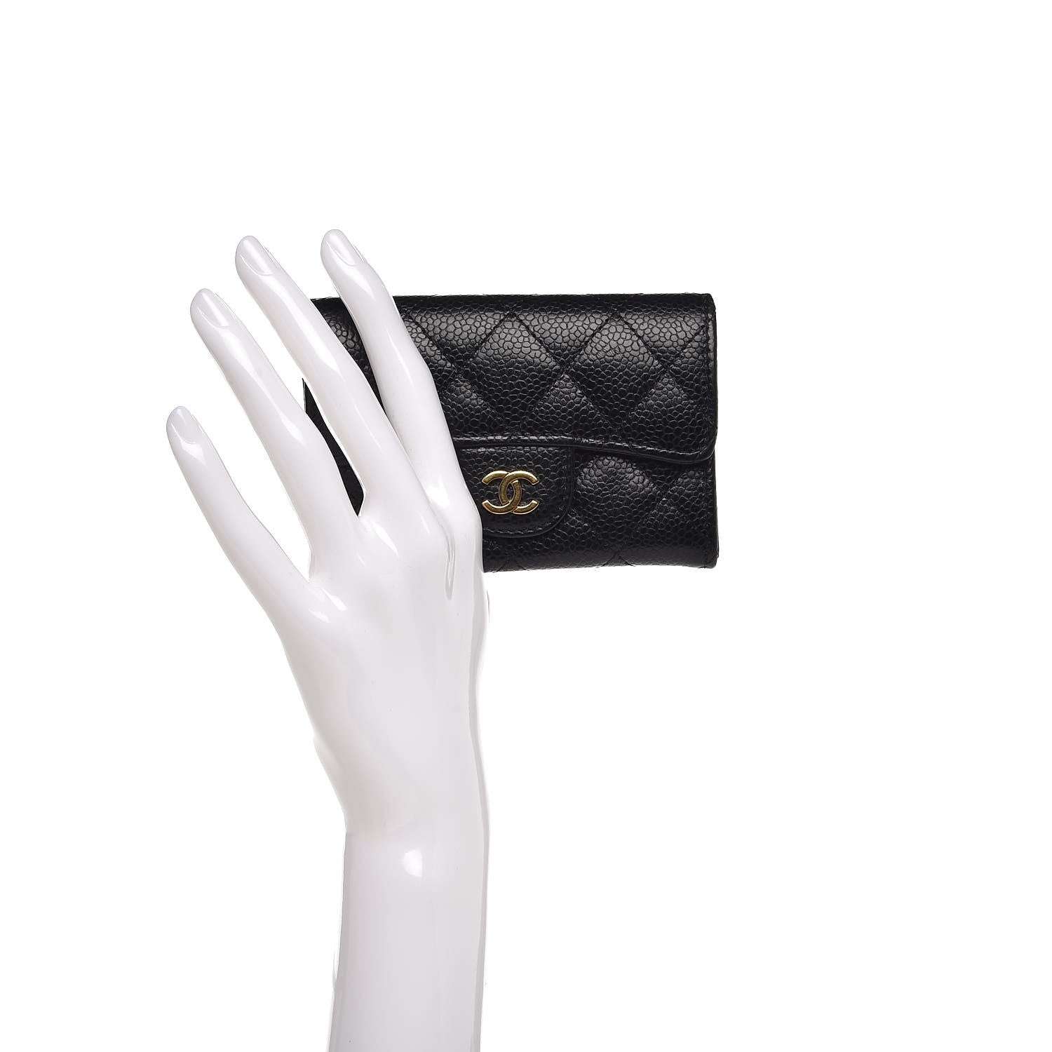 Chanel Caviar Quilted Flap Card Holder Black 2 of 9