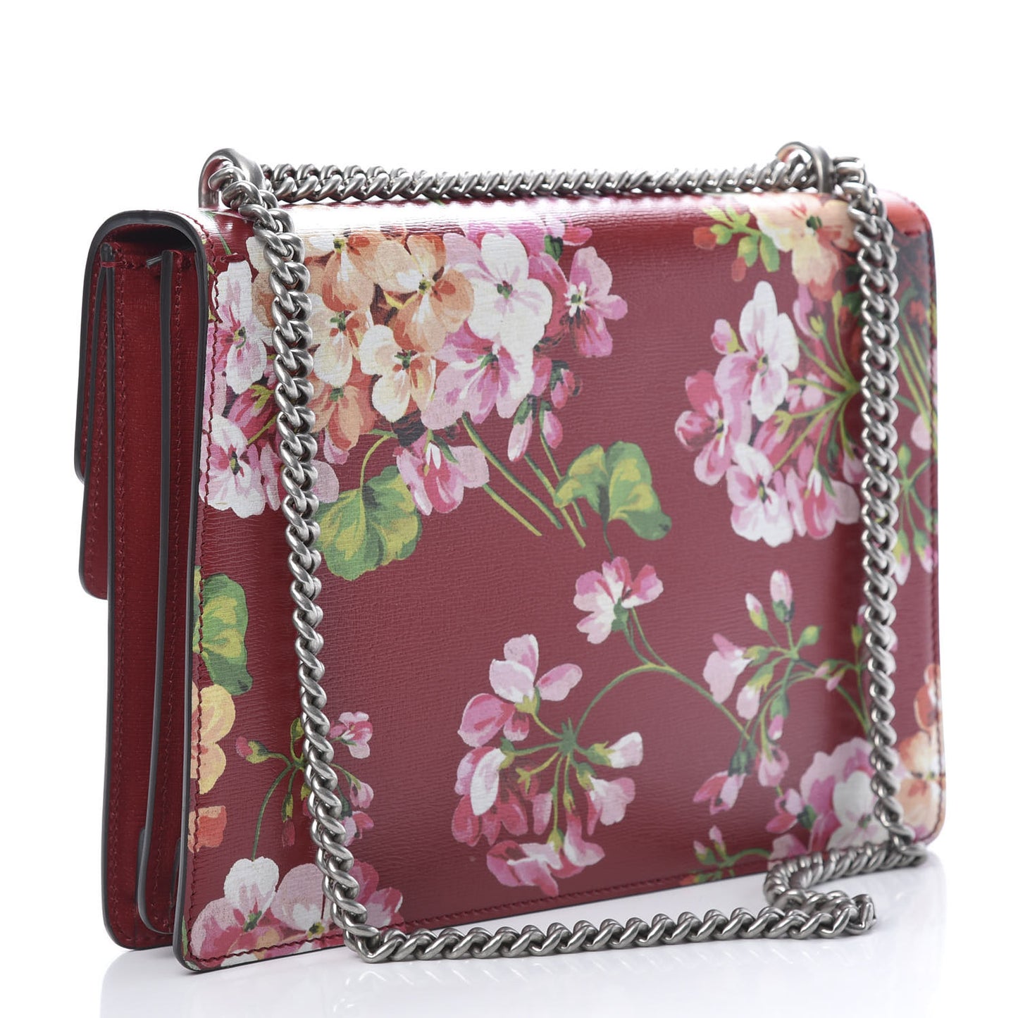 Calfskin Blooms Print Medium Dionysus Shoulder Bag Romantic Cherry Multicolor