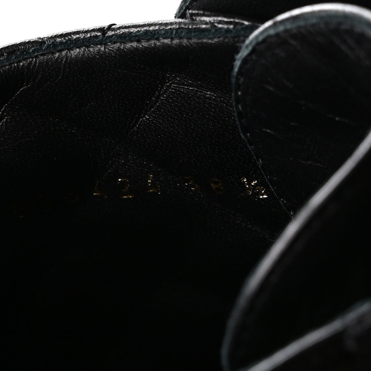 Chanel Shiny Lambskin Quilted Lace Up Combat Boots 38.5 Black 8 of 9