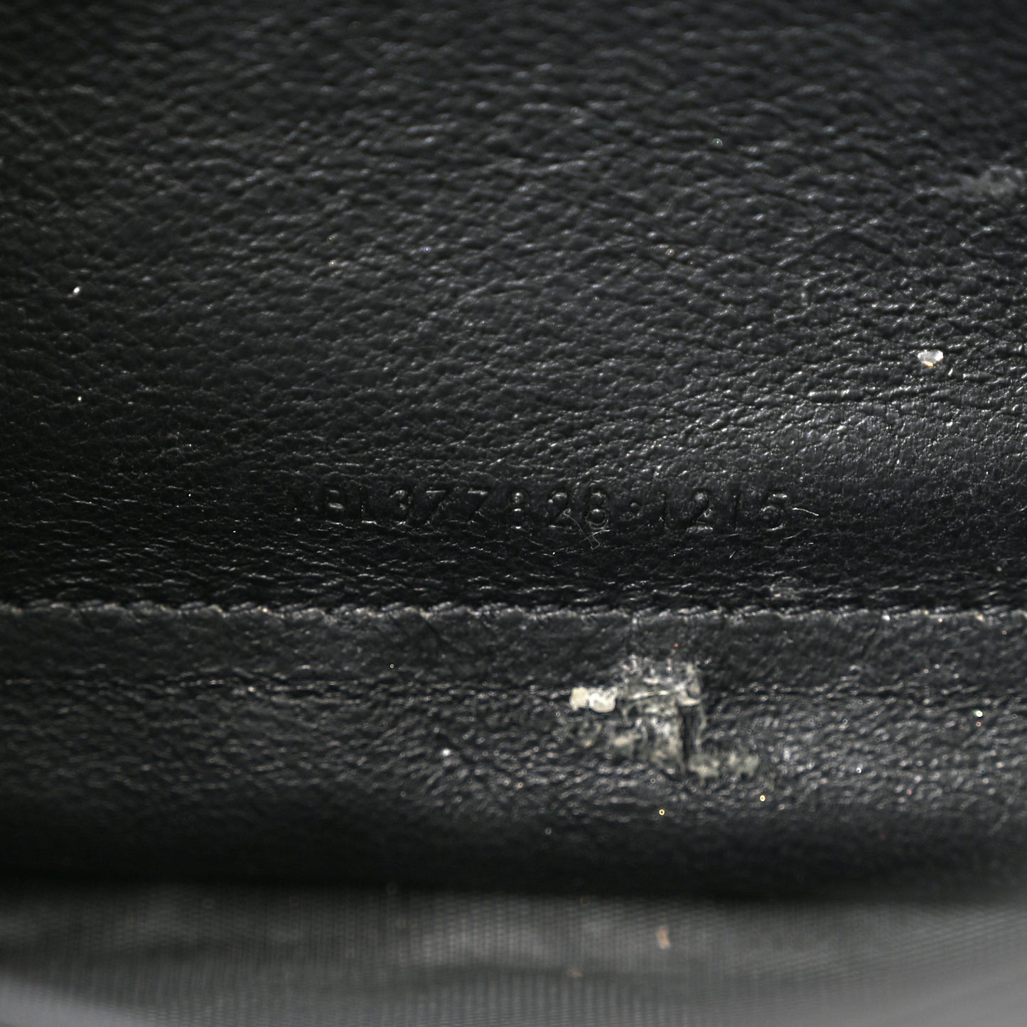 Grain De Poudre Matelasse Chevron Monogram Chain Wallet Black