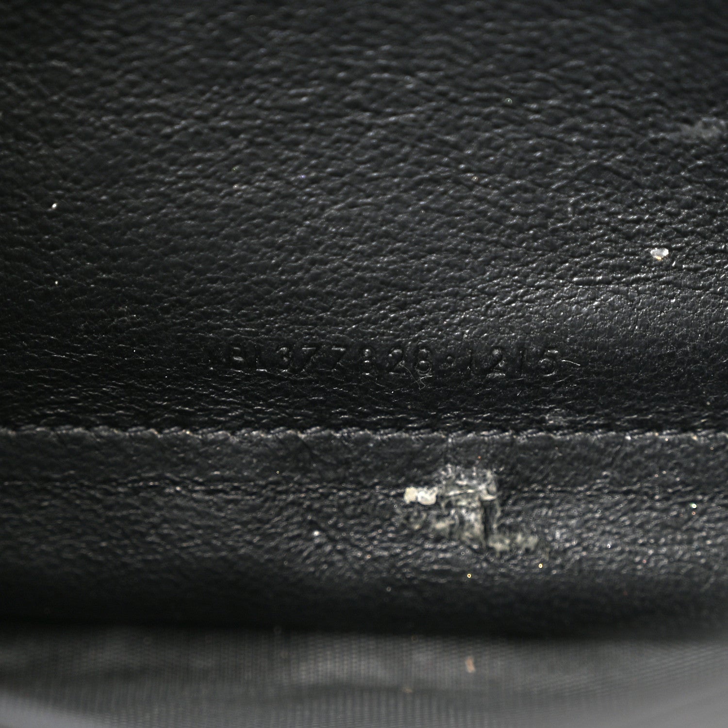 Saint Laurent Grain De Poudre Matelasse Chevron Monogram Chain Wallet Black 7 of 12