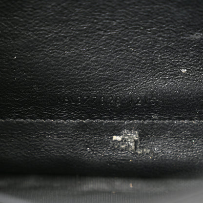Saint Laurent Grain De Poudre Matelasse Chevron Monogram Chain Wallet Black 7 of 12