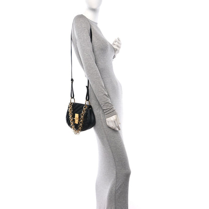 Chloe Calfskin Quilted Mini Drew Bijou Shoulder Bag Black 3 of 10