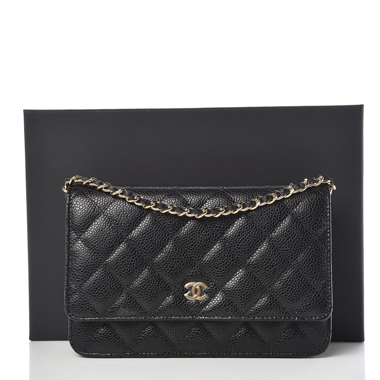 Chanel Caviar Quilted Wallet On Chain WOC Black 12 of 12