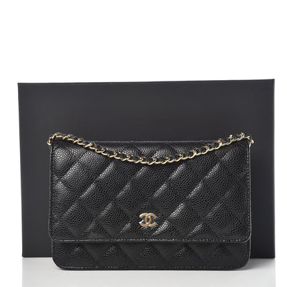 Chanel Caviar Quilted Wallet On Chain WOC Black 12 of 12