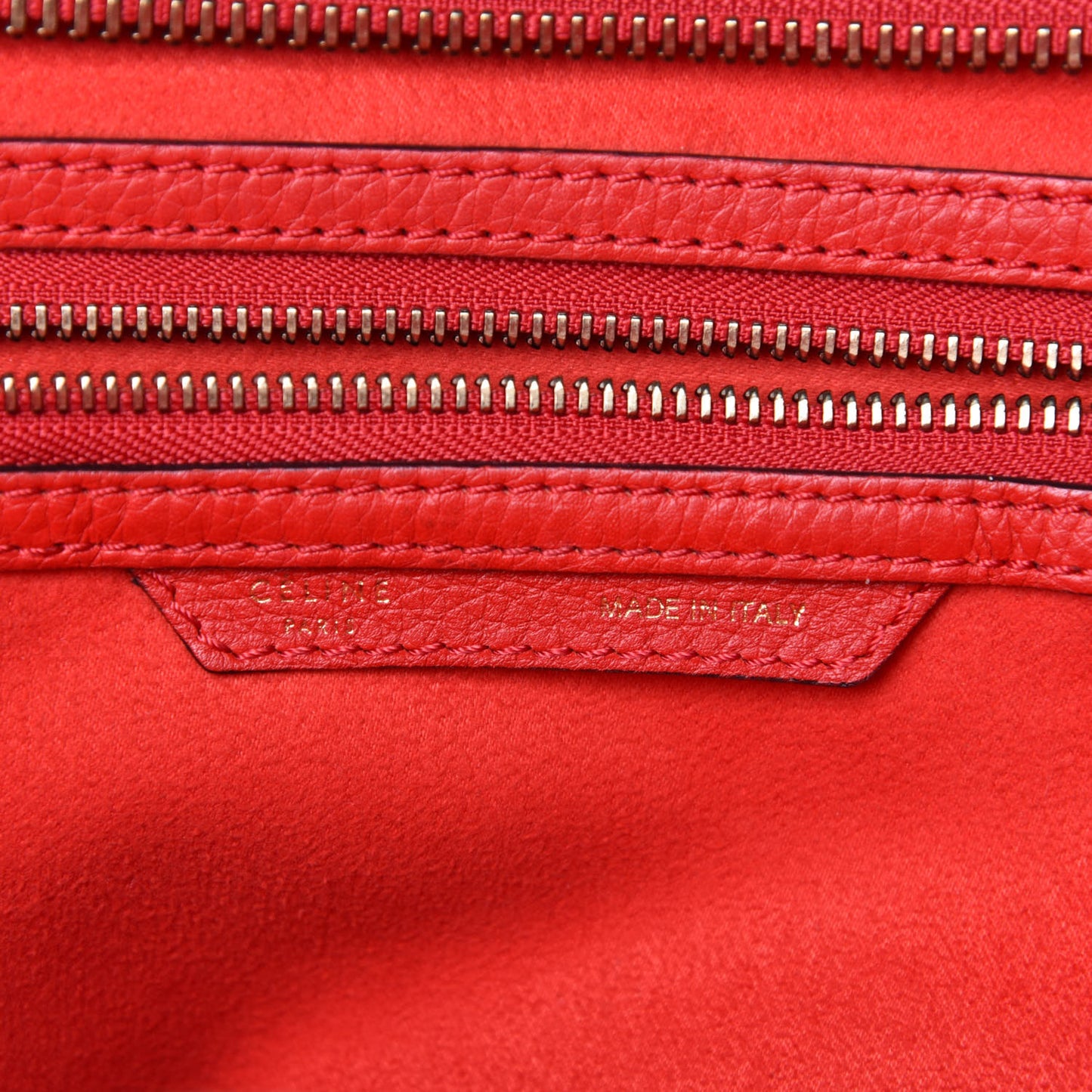 Pebbled Calfskin Mini Luggage Red