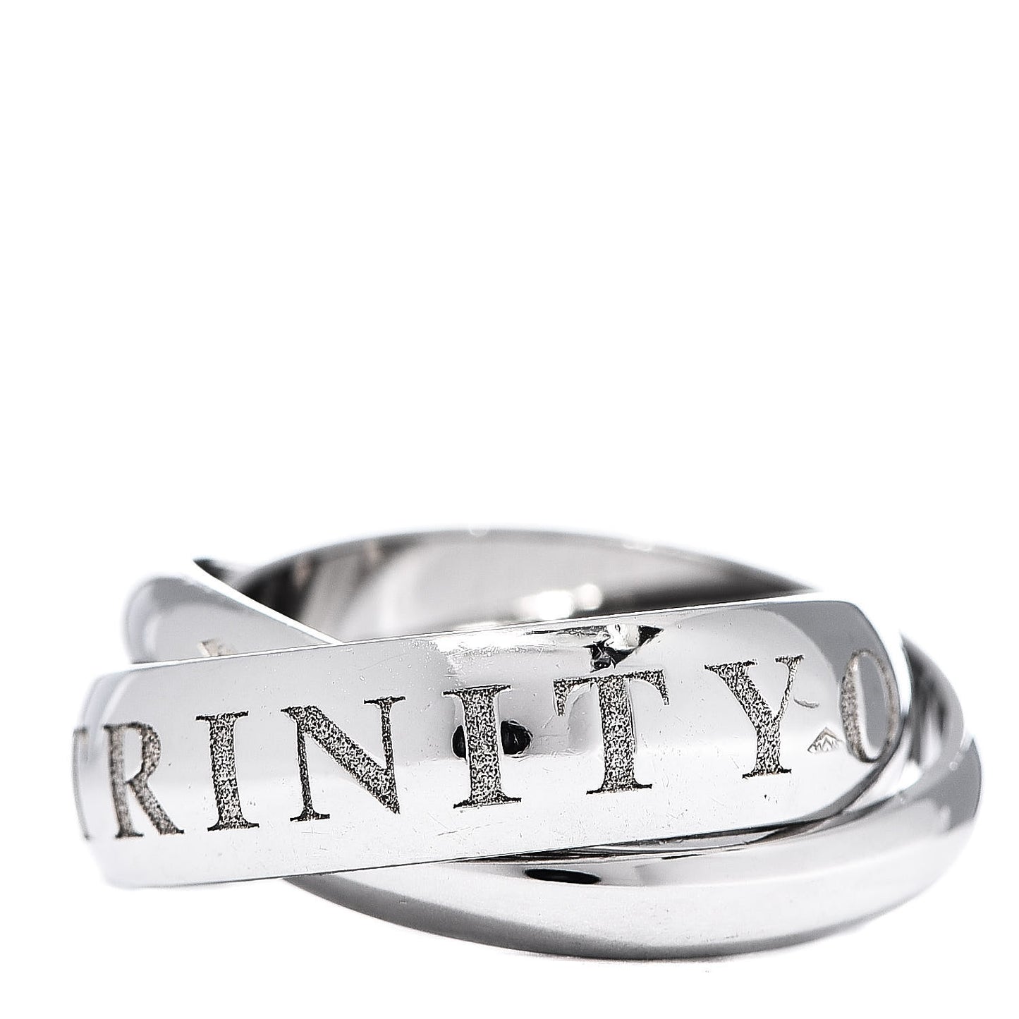 18K White Gold 98 Xmas Limited Trinity Ring 50 5.25