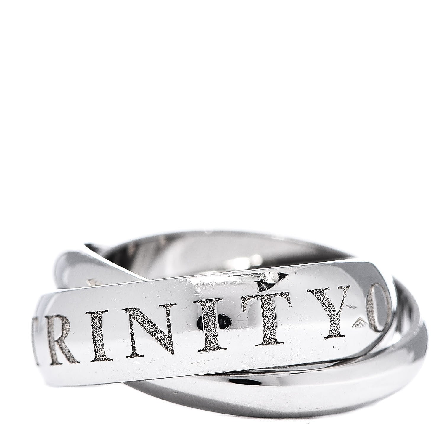 Cartier 18K White Gold 98 Xmas Limited Trinity Ring 50 5.25 1 of 6